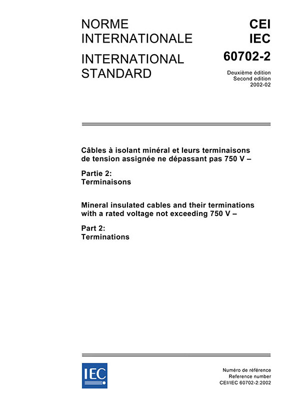 Cover IEC 60702-2:2002
